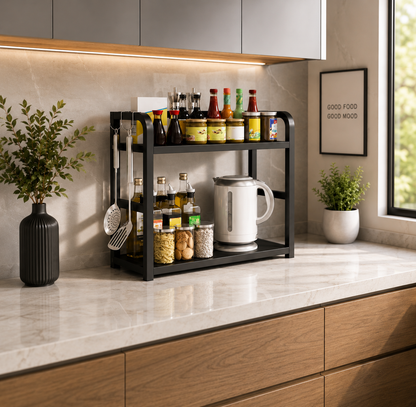 2-Tier Metal Countertop Shelf