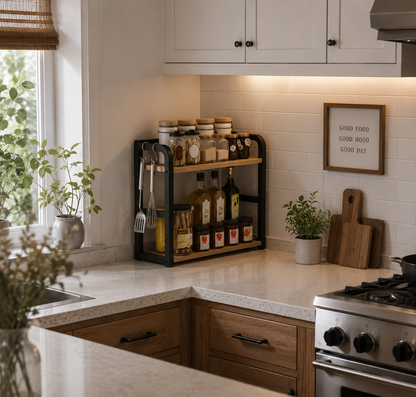 2-Tier Metal Countertop Shelf