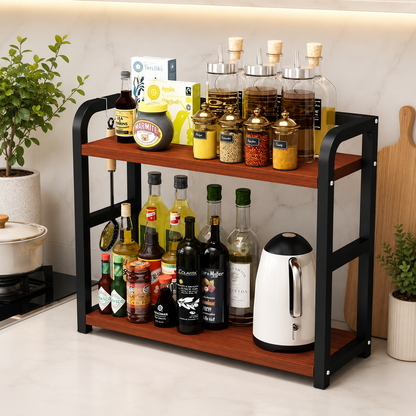 2-Tier Metal Countertop Shelf